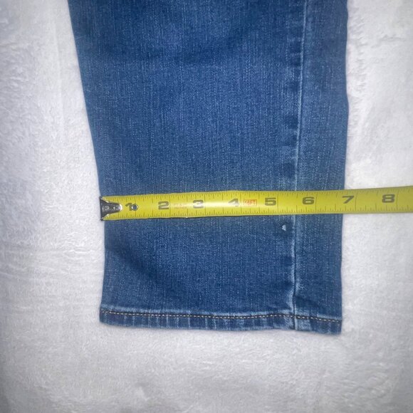 Lee Riders Midrise Capri Jeans Women 30x22 Blue Denim Ankle Cropped Pockets - Picture 7 of 8